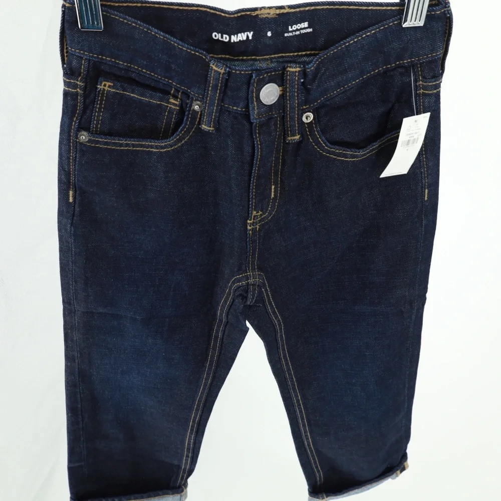 OLD NAVY Non-Stretch Loose-Fit Dark Wash‎ Jeans